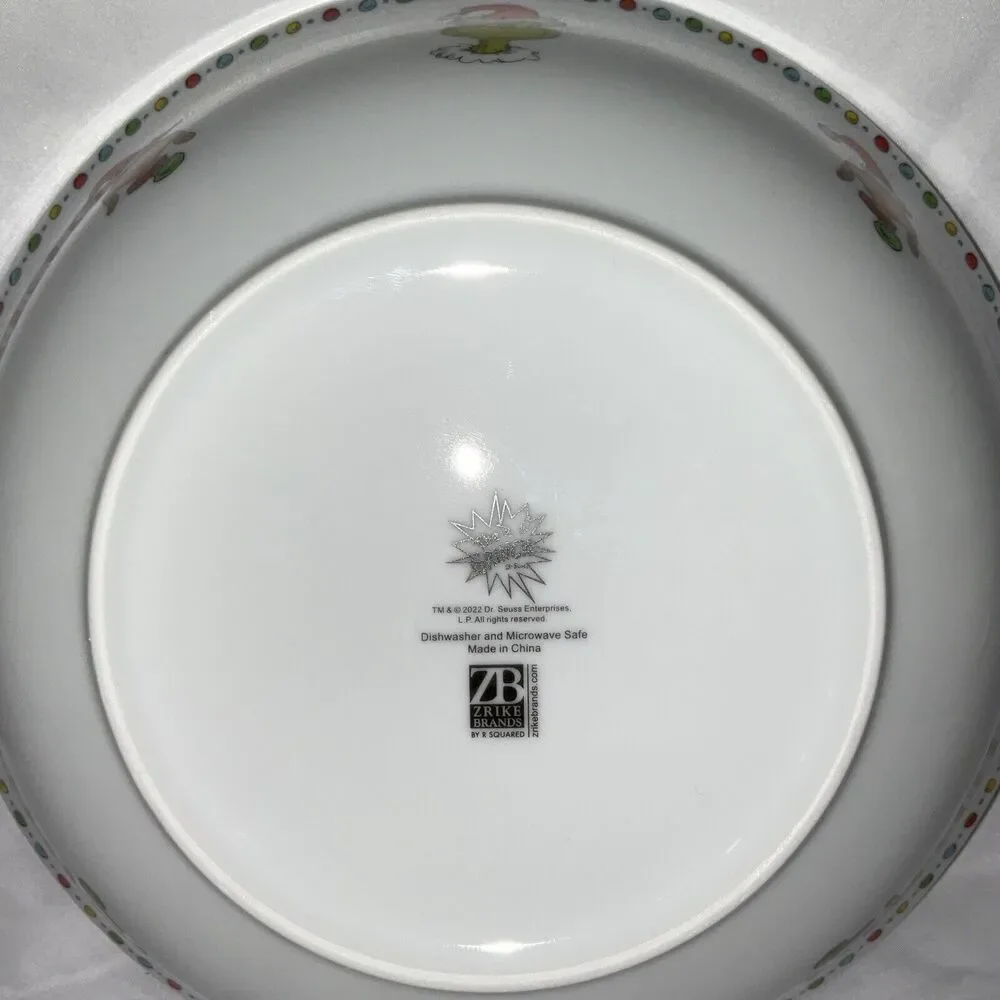 NEW HOW THE GRINCH STOLE CHRISTMAS DR SEUSS 9” SERVING BOWL WINTER HOLIDAY
